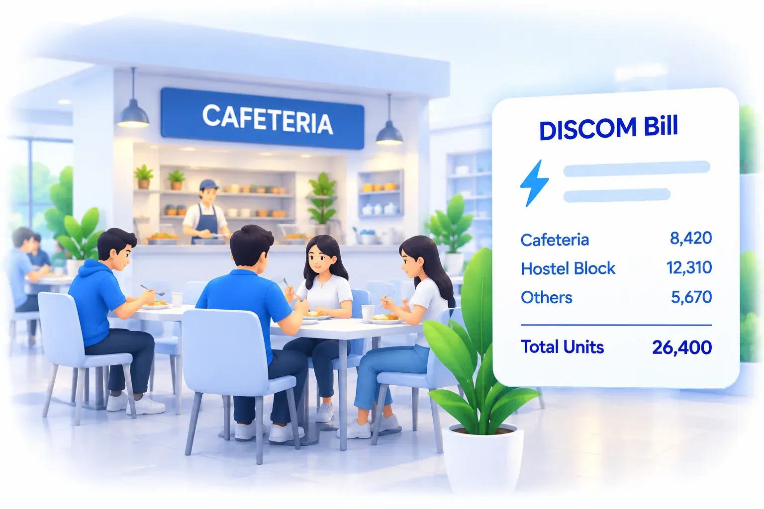 Food Court Electricity Costs Stay Hidden