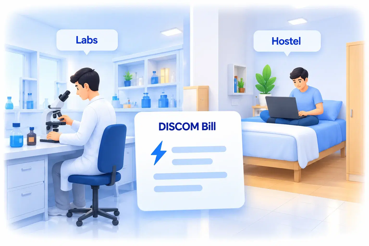Labs and Hostels Need Separate Metering